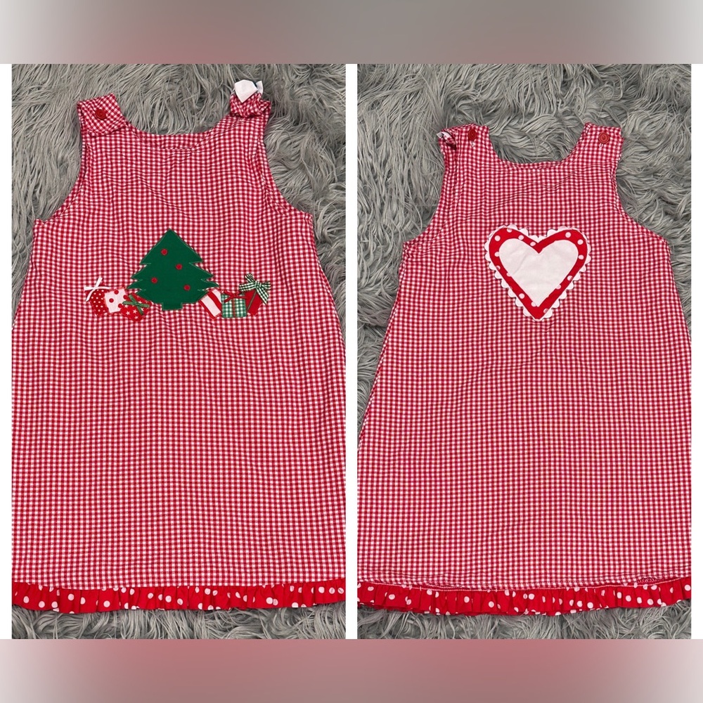 FUNTASIA Too Christmas Valentine's Day Dress Reversible size 6X Girls
